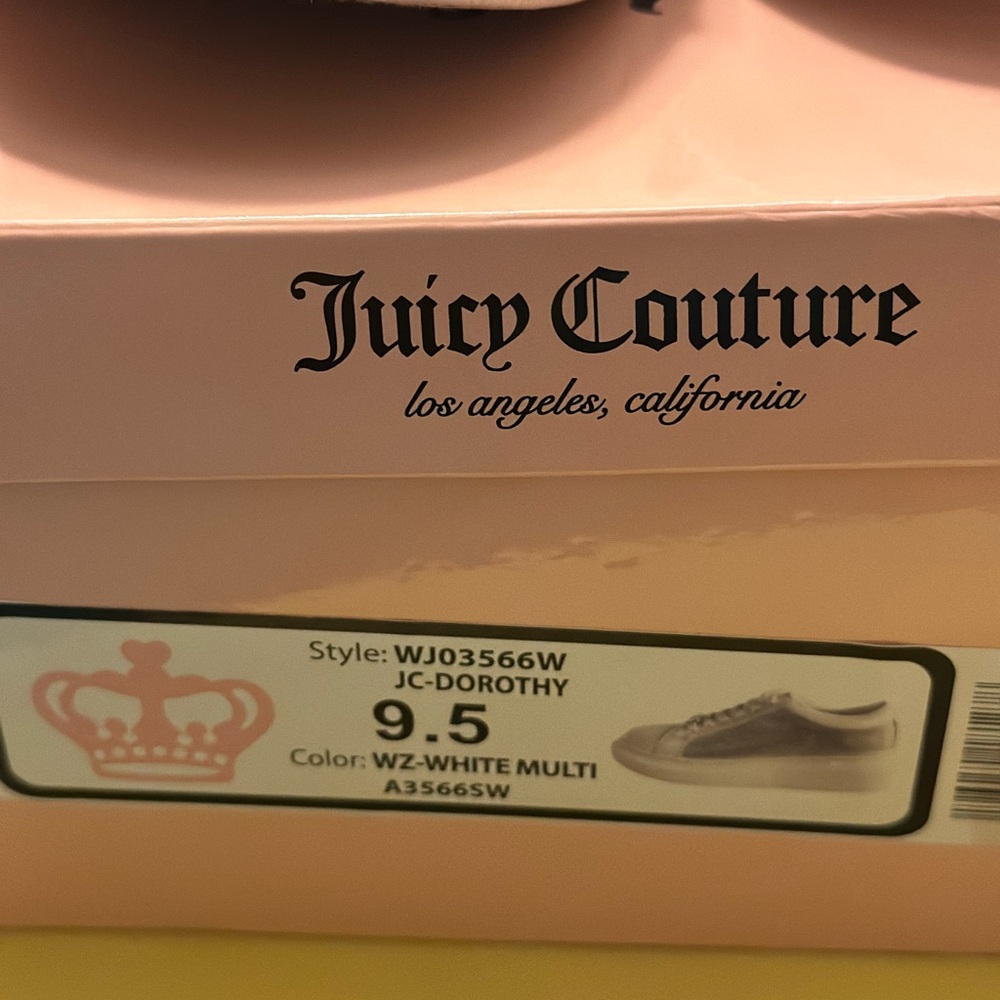 Juicy Couture Dorothy White Rhinestone Bling Sneaker-sz 9.5 - Picture 6 of 10